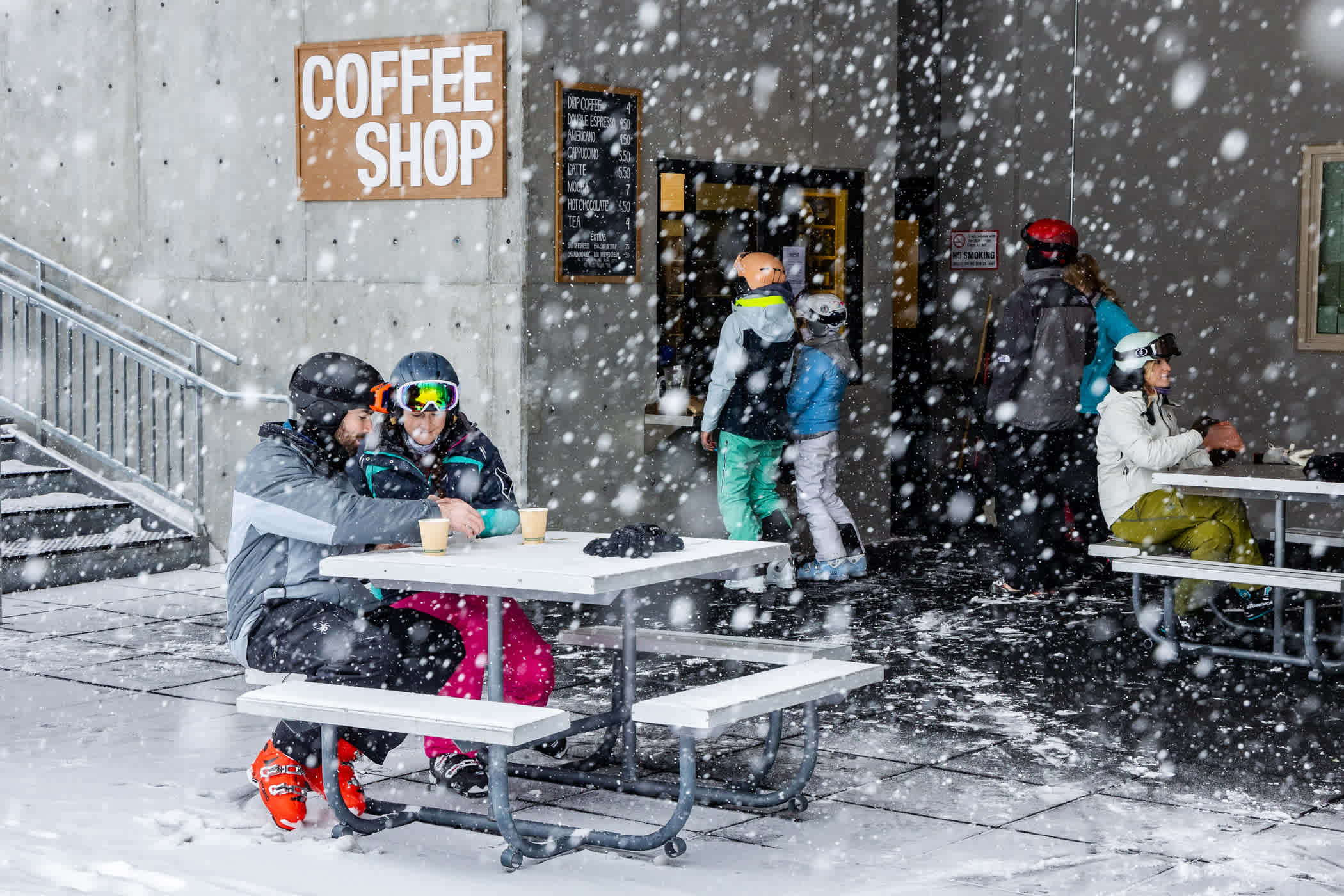 Cecret Coffee shop on the snow level of Alf's Restaurant