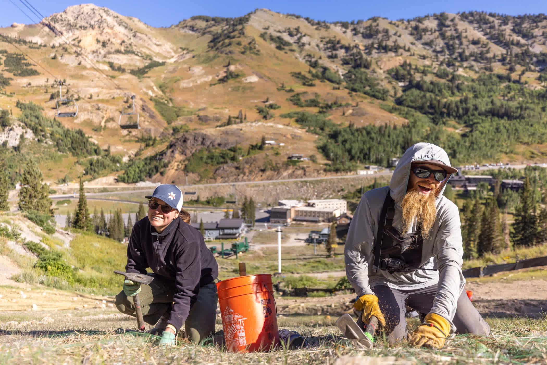 Jen and Quinn with the Alta Environmental Center helped organize the two Employee Conservation Days.