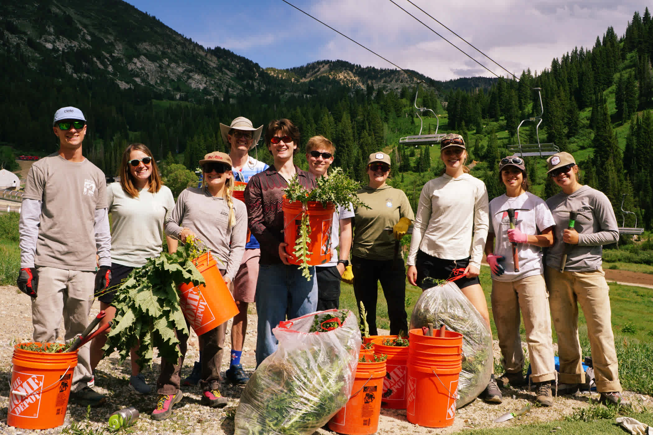 Volunteers remove invasive plant species on Community Volunteer Day