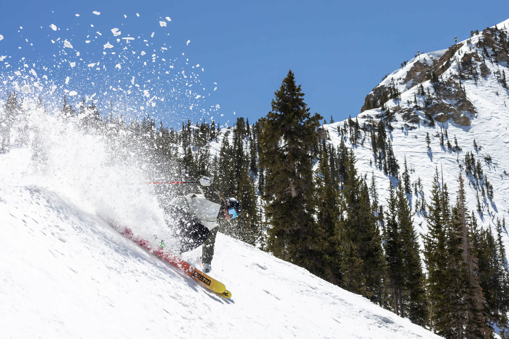 Alta spring skiers enjoys a sluschy spring day | Photo: Rocko Menzyk | Skier: Blake Wilson