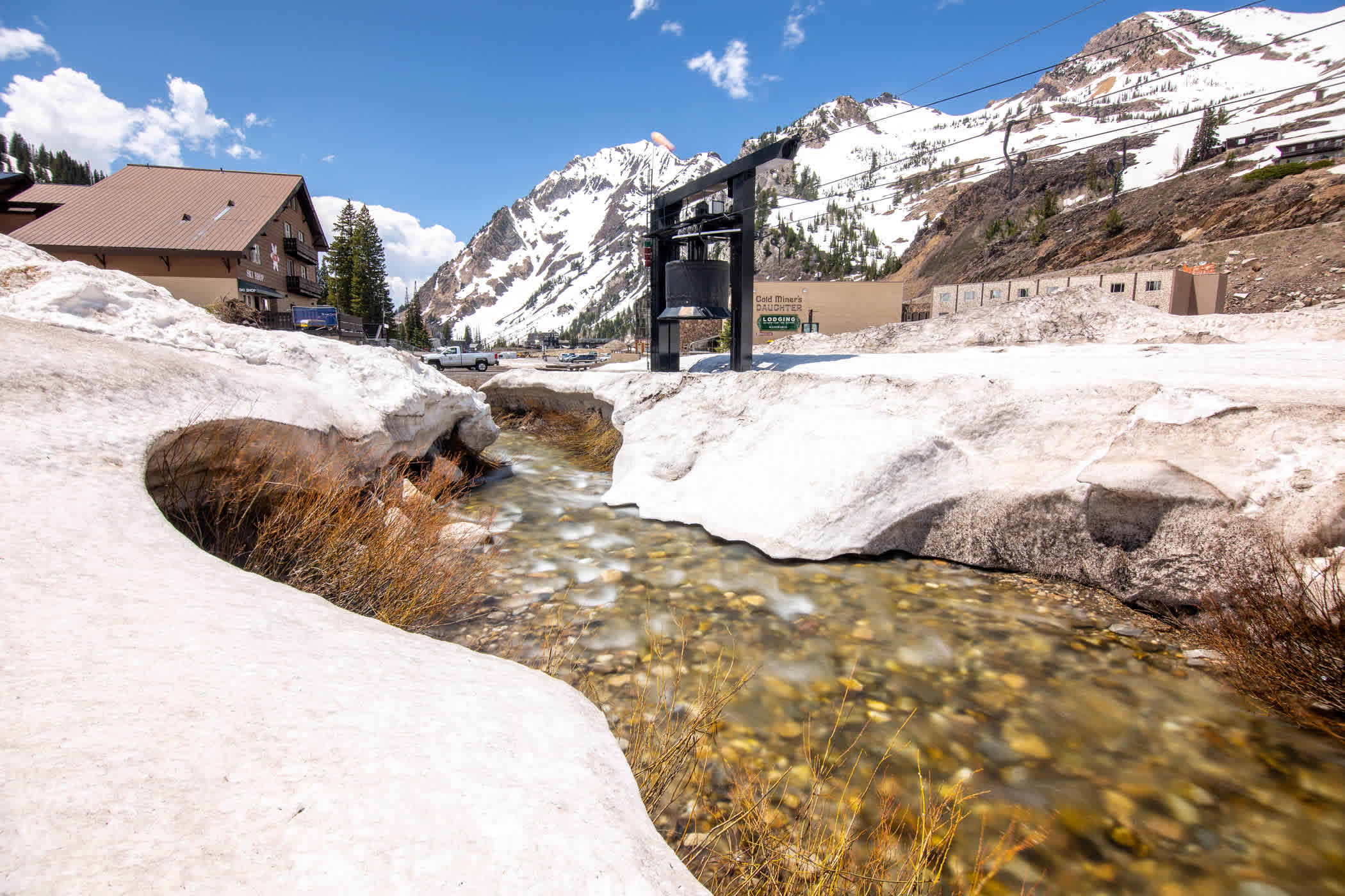 Little Cottonwood Creek flowing through Alta 