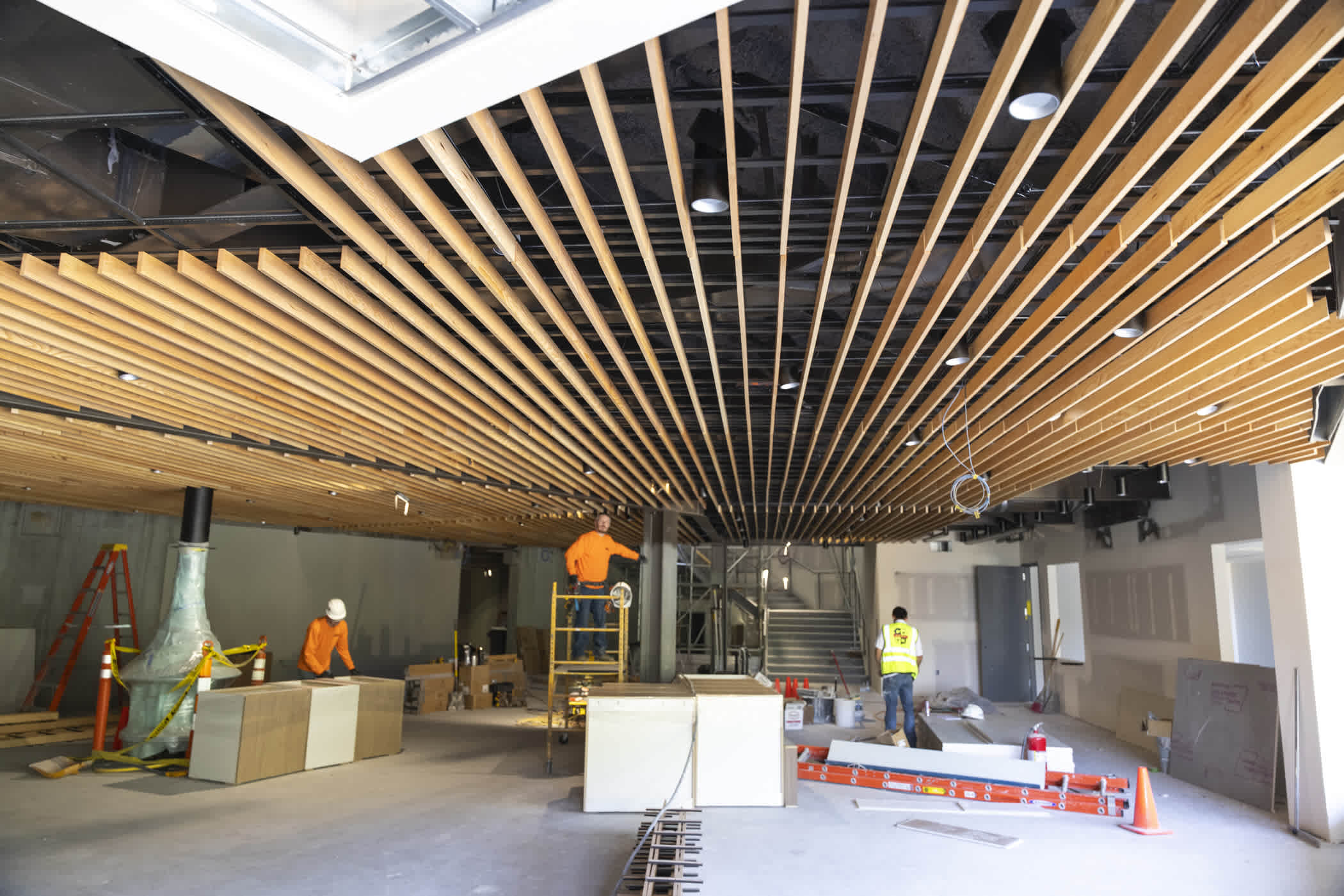 August 4th: Wood paneling in the Albion Day Lodge | Photo: Rocko Menzyk