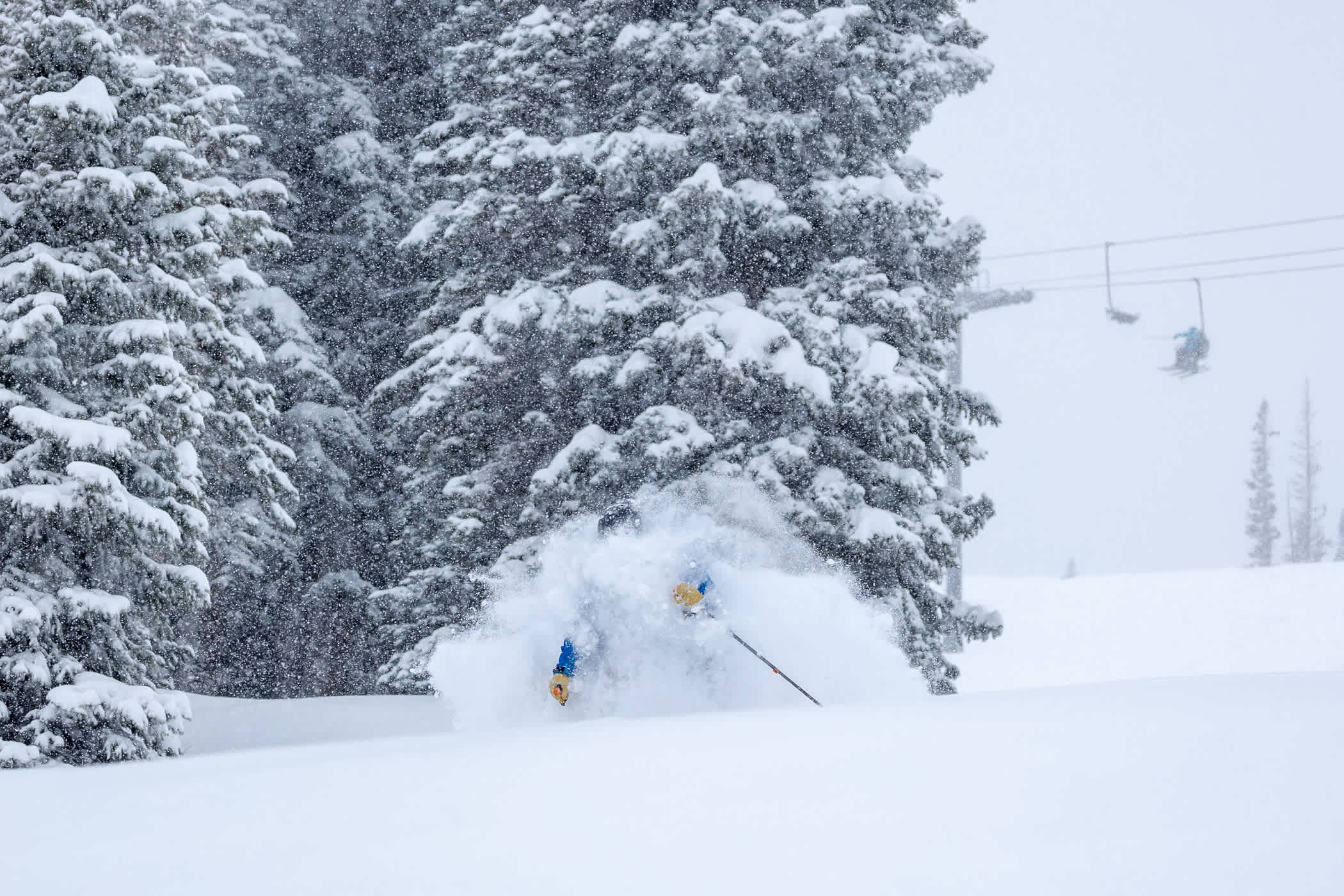 Evan Thayer skis the forecast | Photo: Photo-John