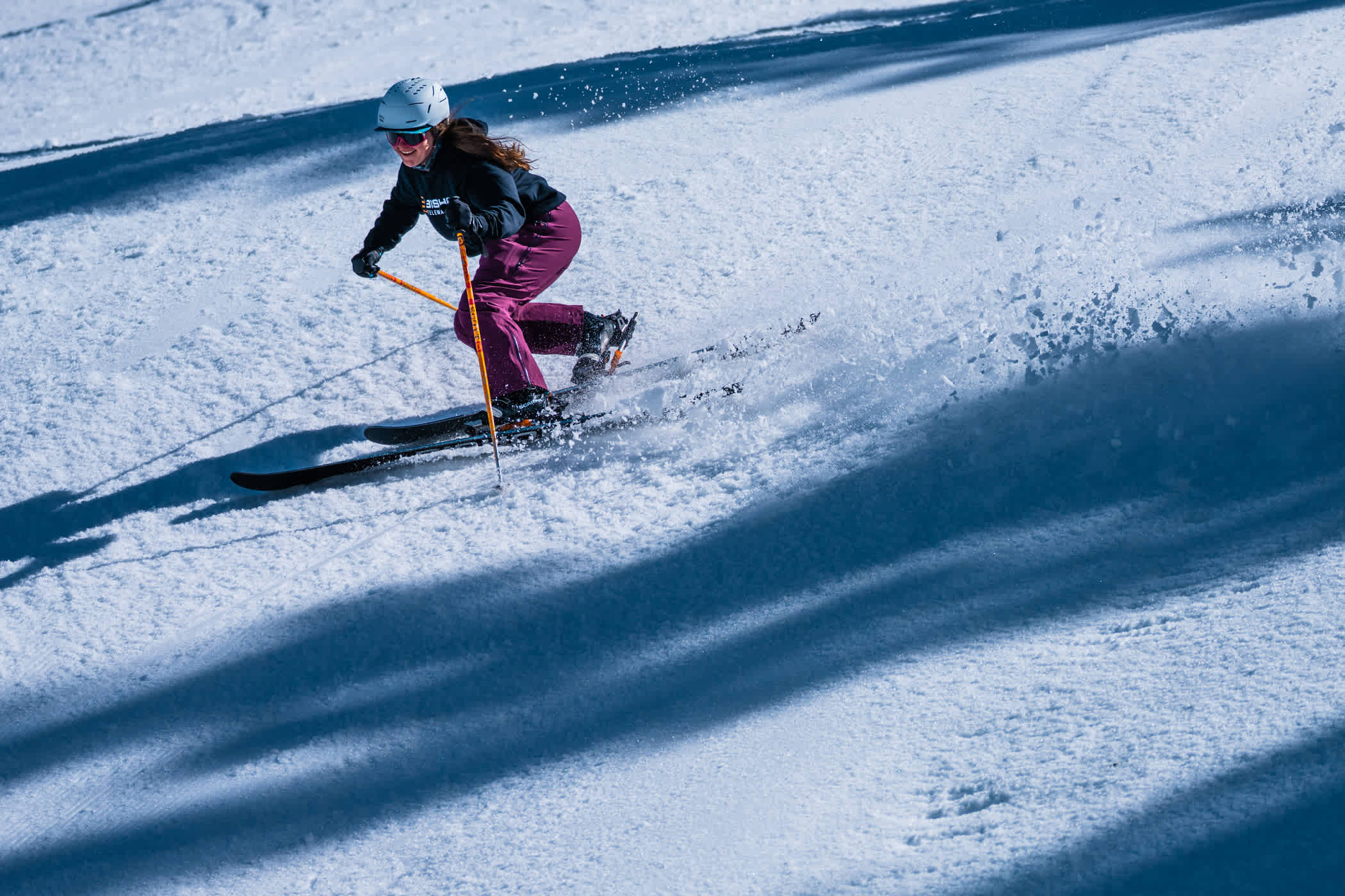 March 24th: Jesse Leener leans into a slushy groomer | Photo: Tyler Struss
