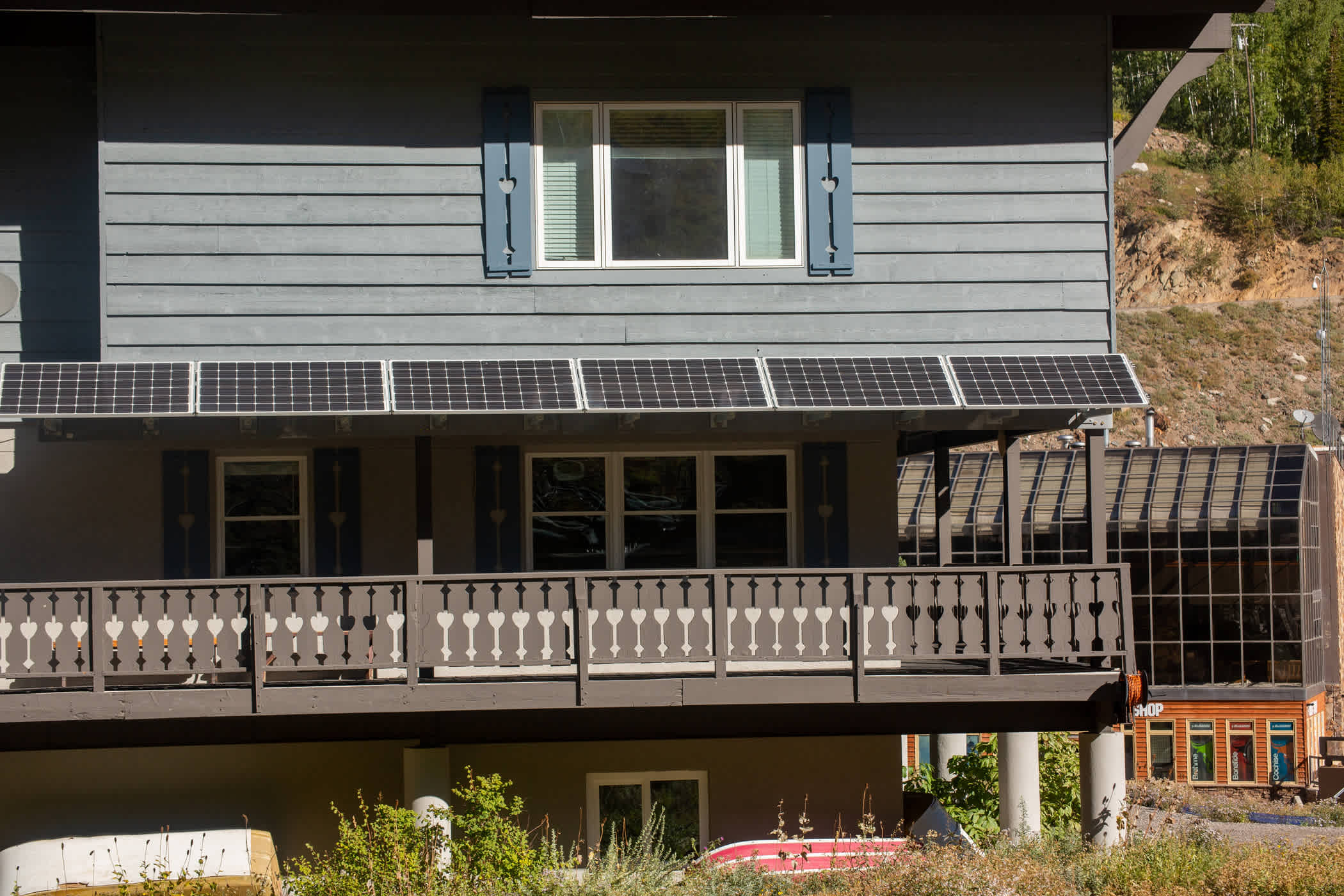 Solar panels on the buckhorn