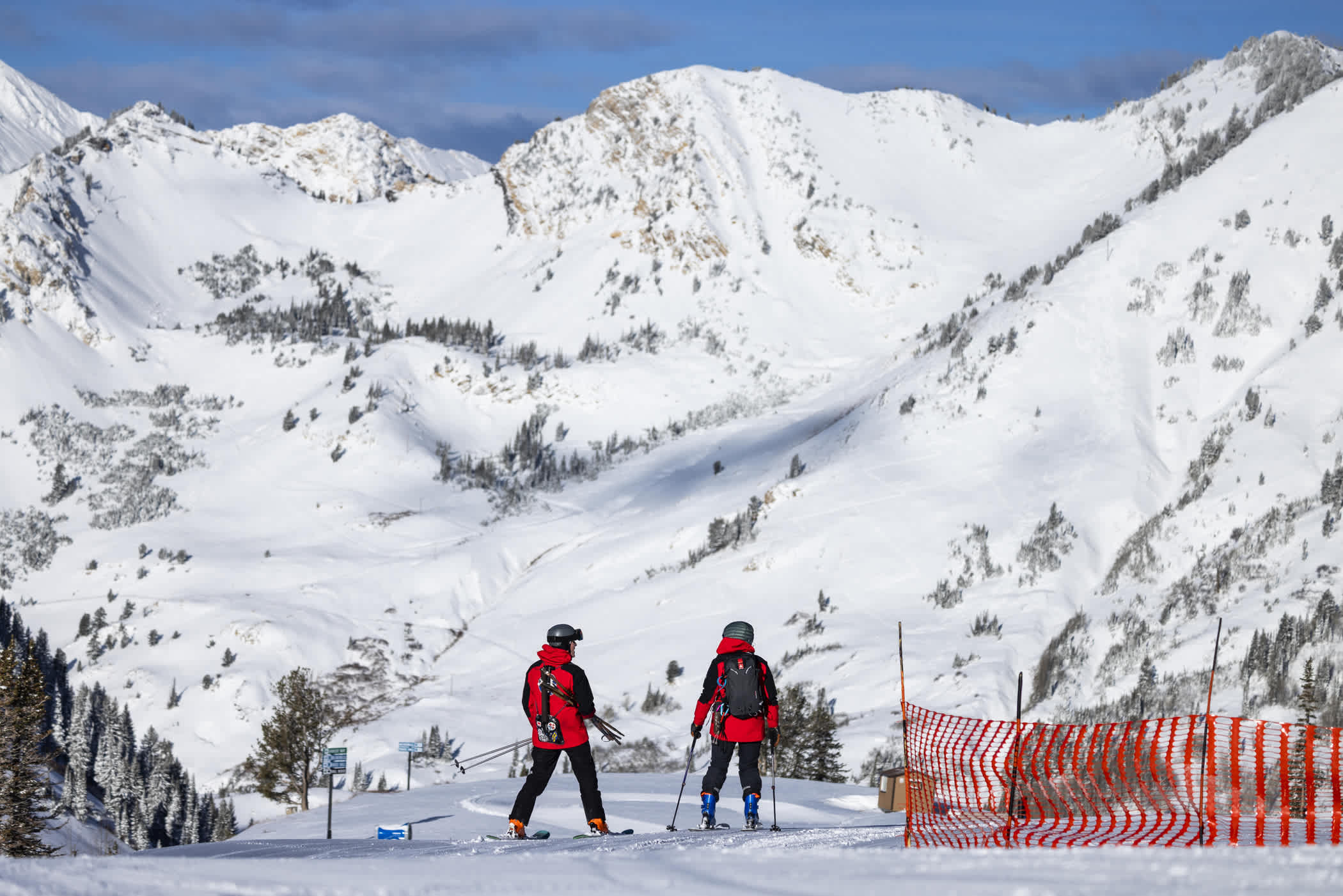 December 7th: Alta Ski Patrol finishing setup | Photo: Rocko Menzyk