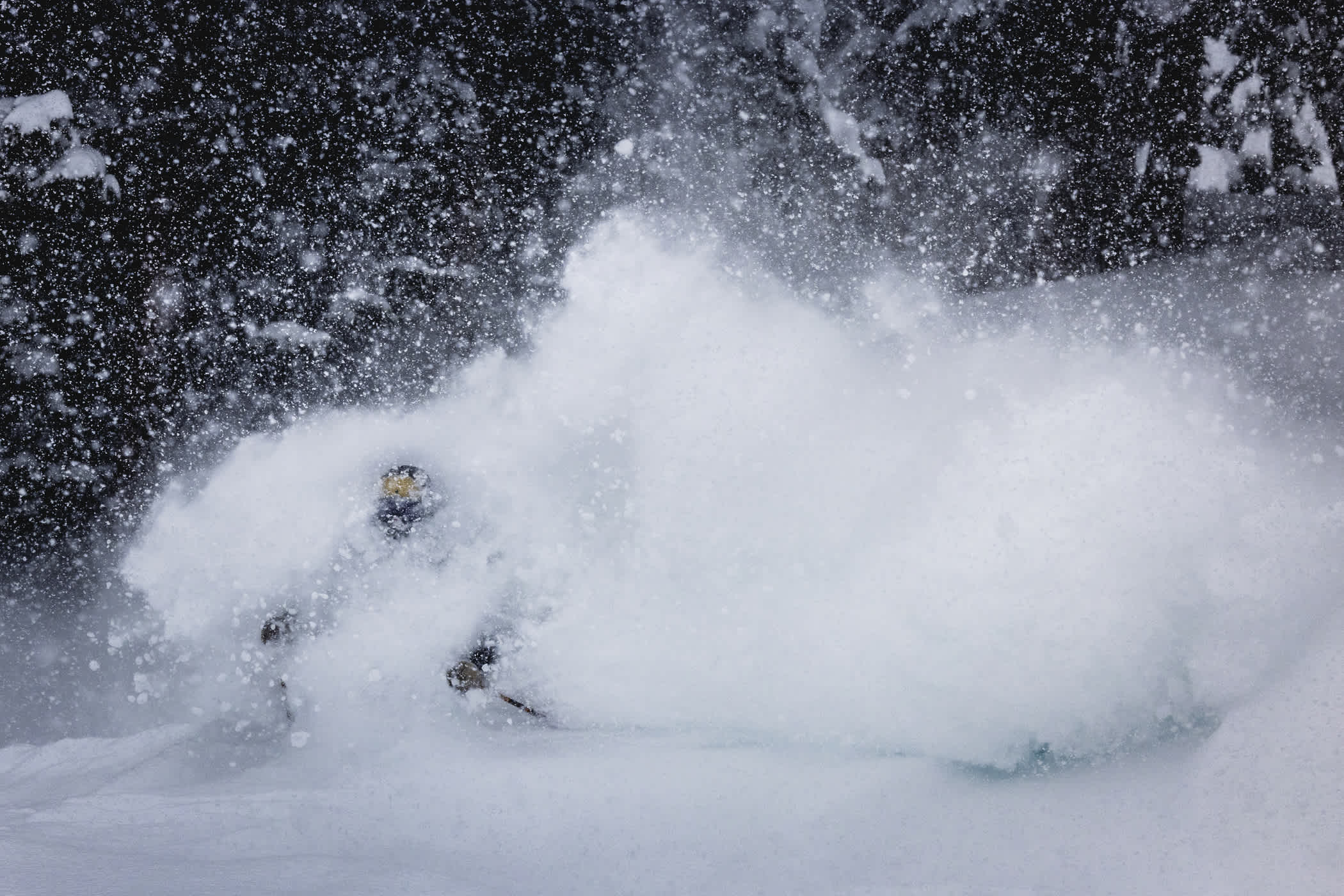 March 6th: Tristen Lilly storm skiing | Photo: Rocko Menzyk