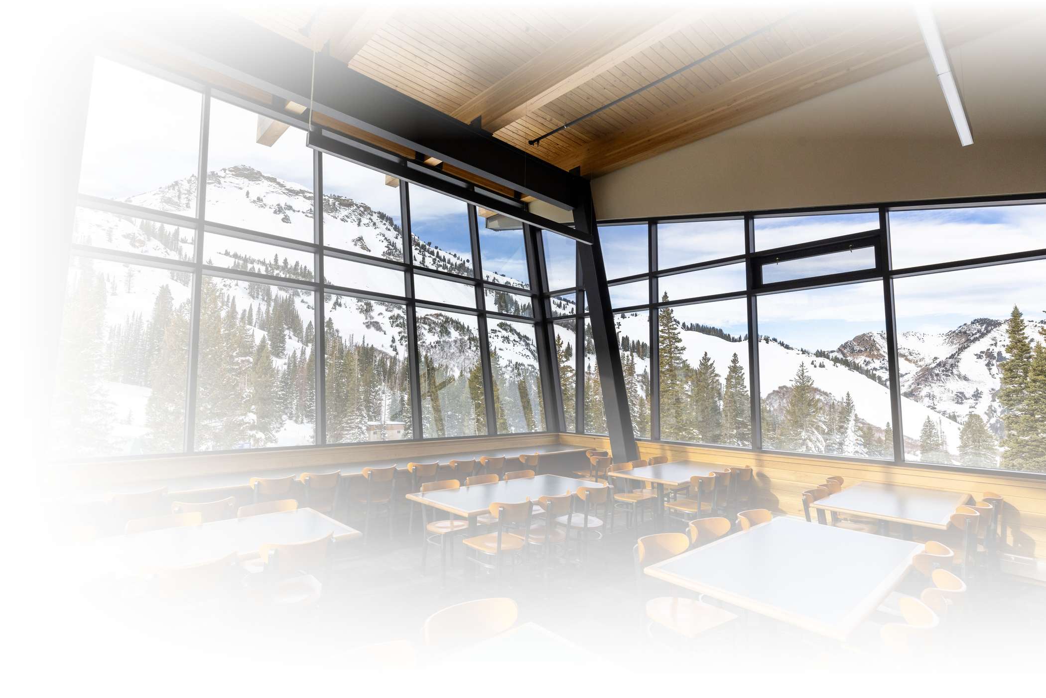 An Alta Ski Area employee at Alf's Restaurant