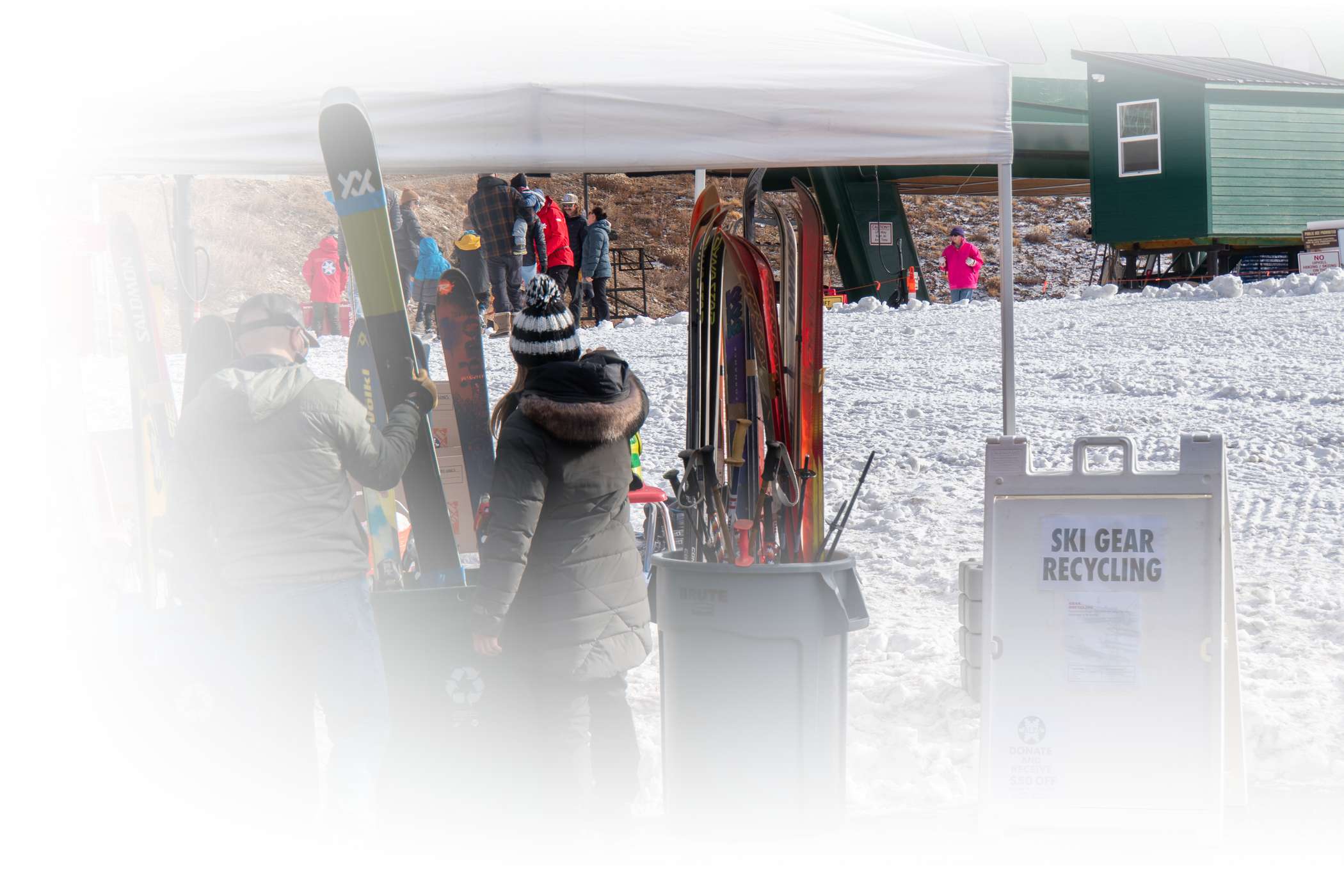 Winter Clothing and Food Drive donation booths