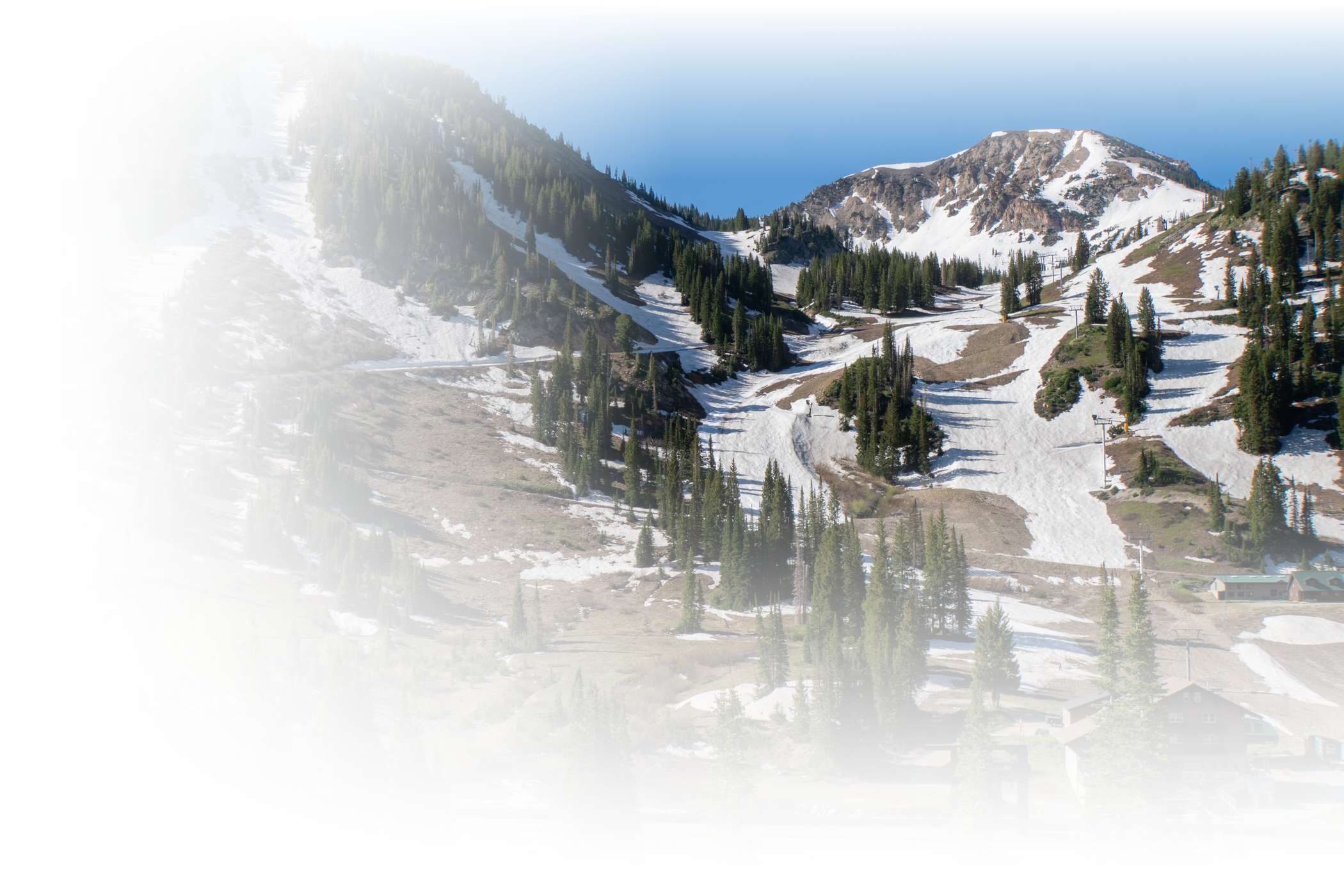 Alta Ski Area on a warm June day