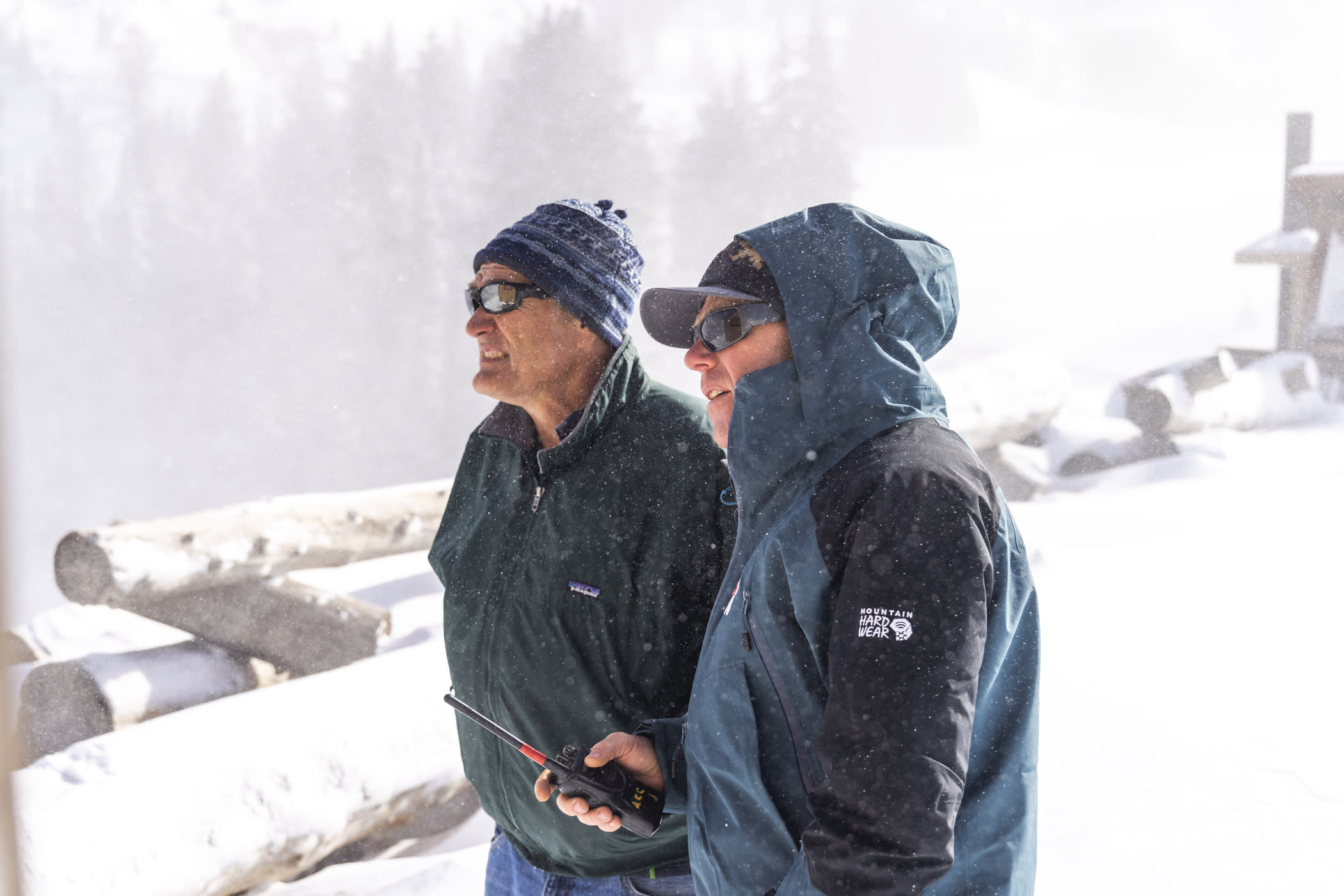 Alta's team surveys the new lift construction | Photo: Rocko Menzyk