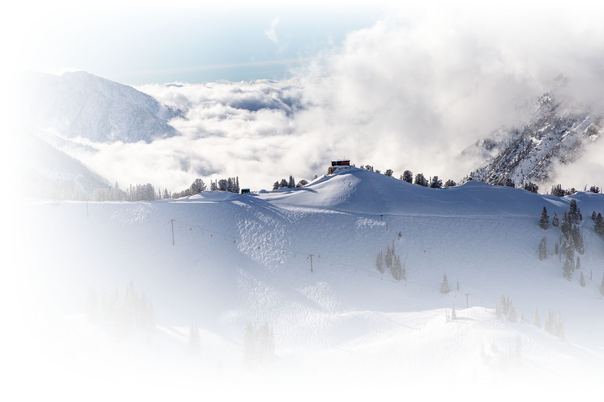 Alta Ski Area on a sunny winter day