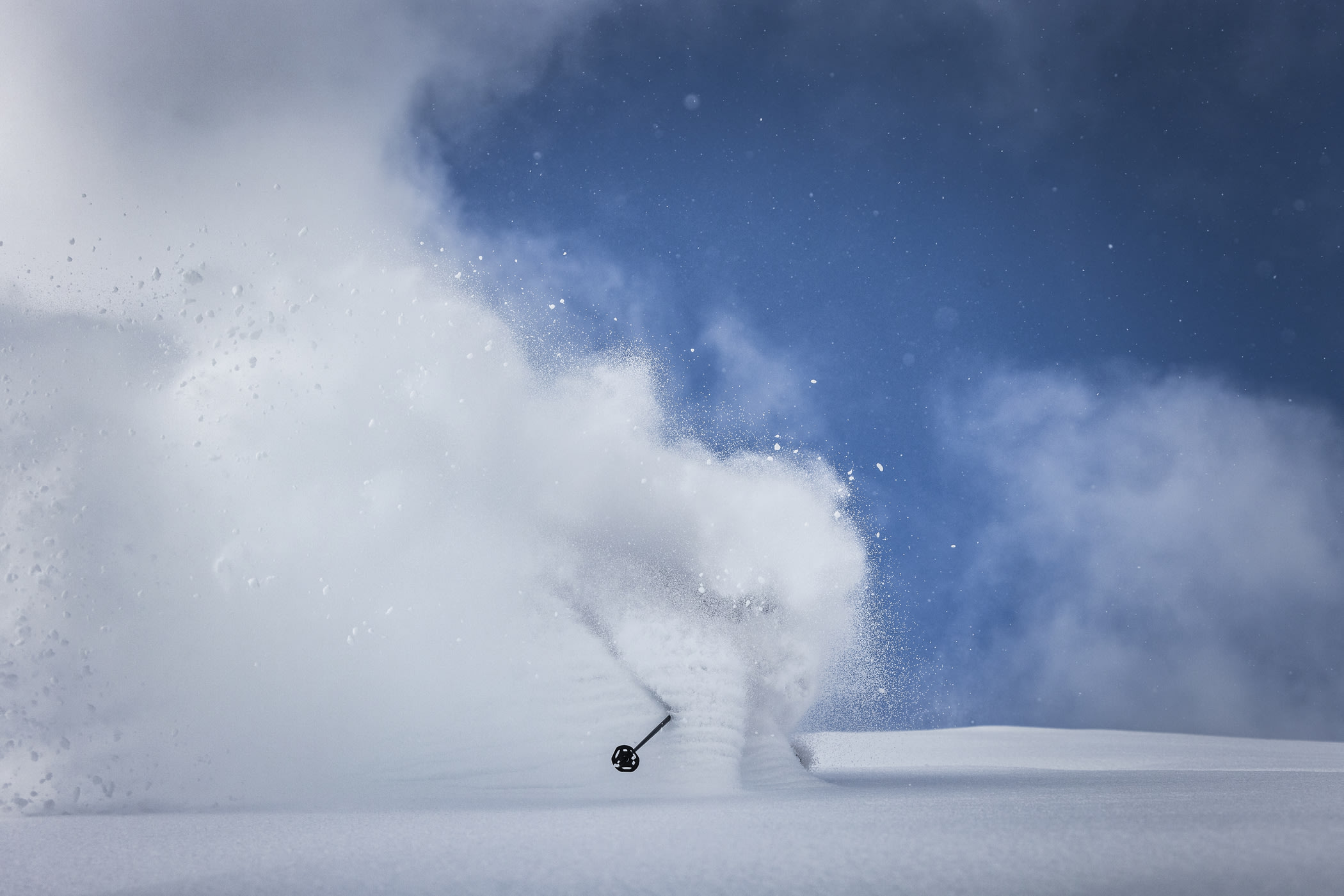 February 22nd: Abel Moga gets a faceful of snow | Photo: Rocko Menzyk