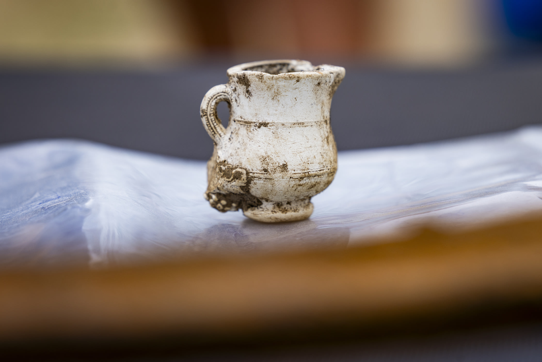 End of a pipe bowl for smoking tobacco 