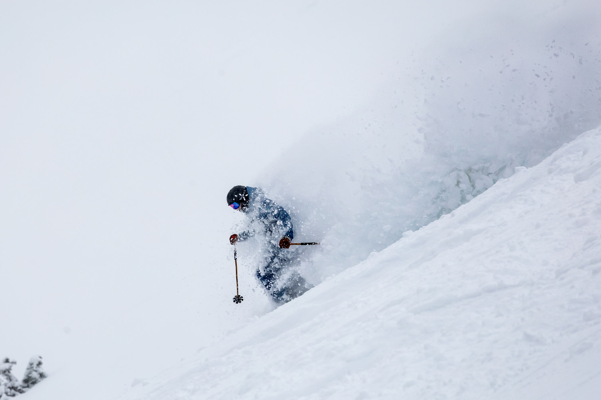 December 26th: Ian Jones skis through the storm | Photo: Photo-John