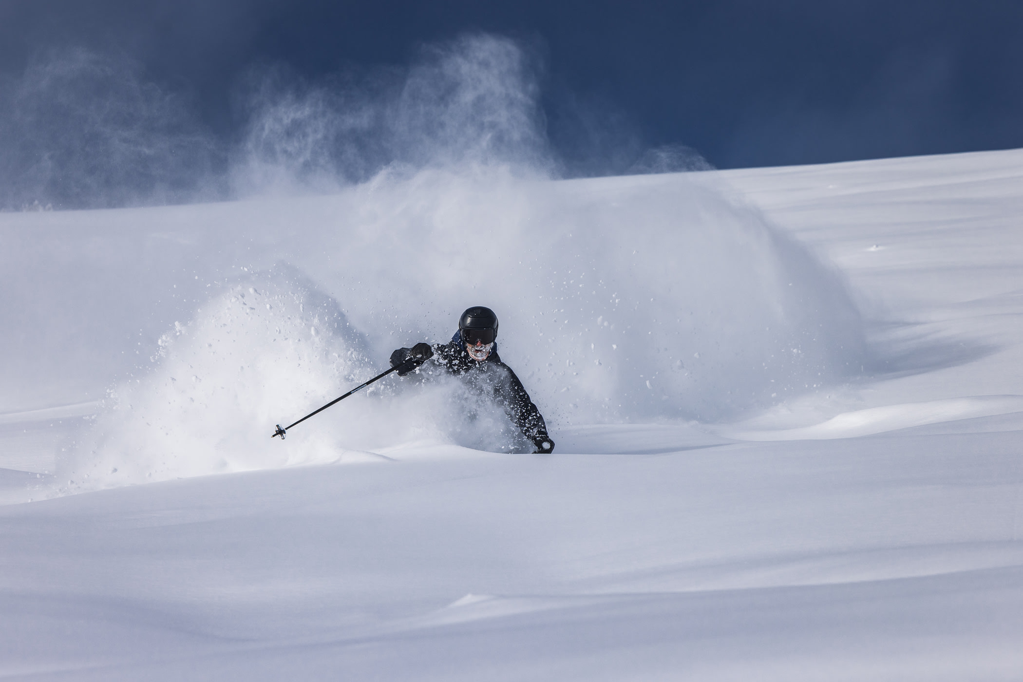 February 19th: Andrew Pollard on a postcard powder day | Photo: Rocko Menzyk