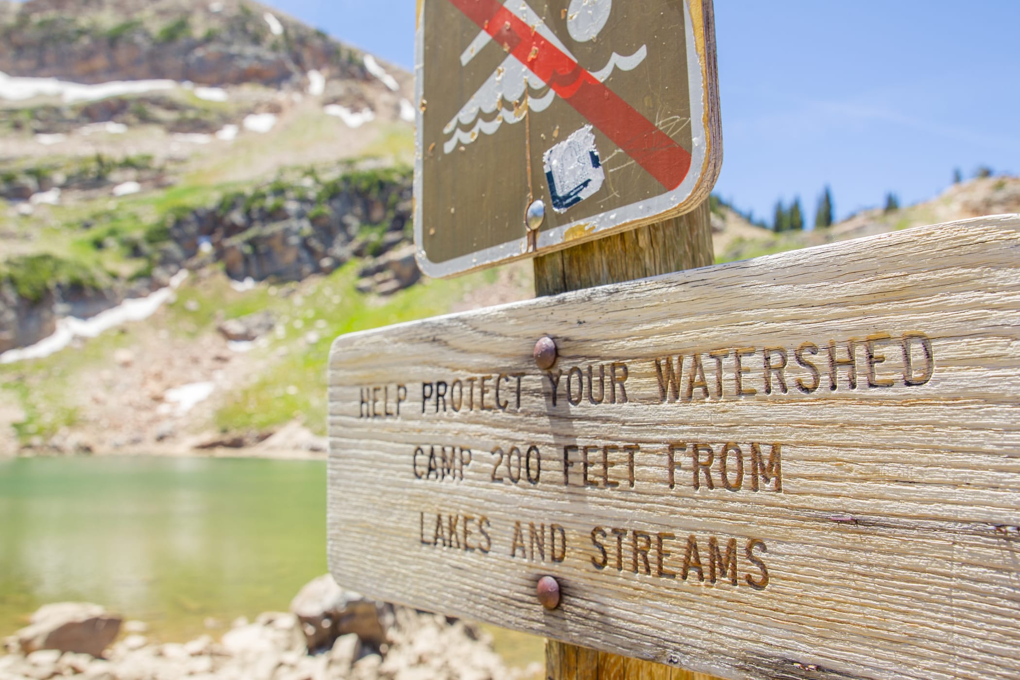 While appealing, swimming is prohibited at Cecret Lake