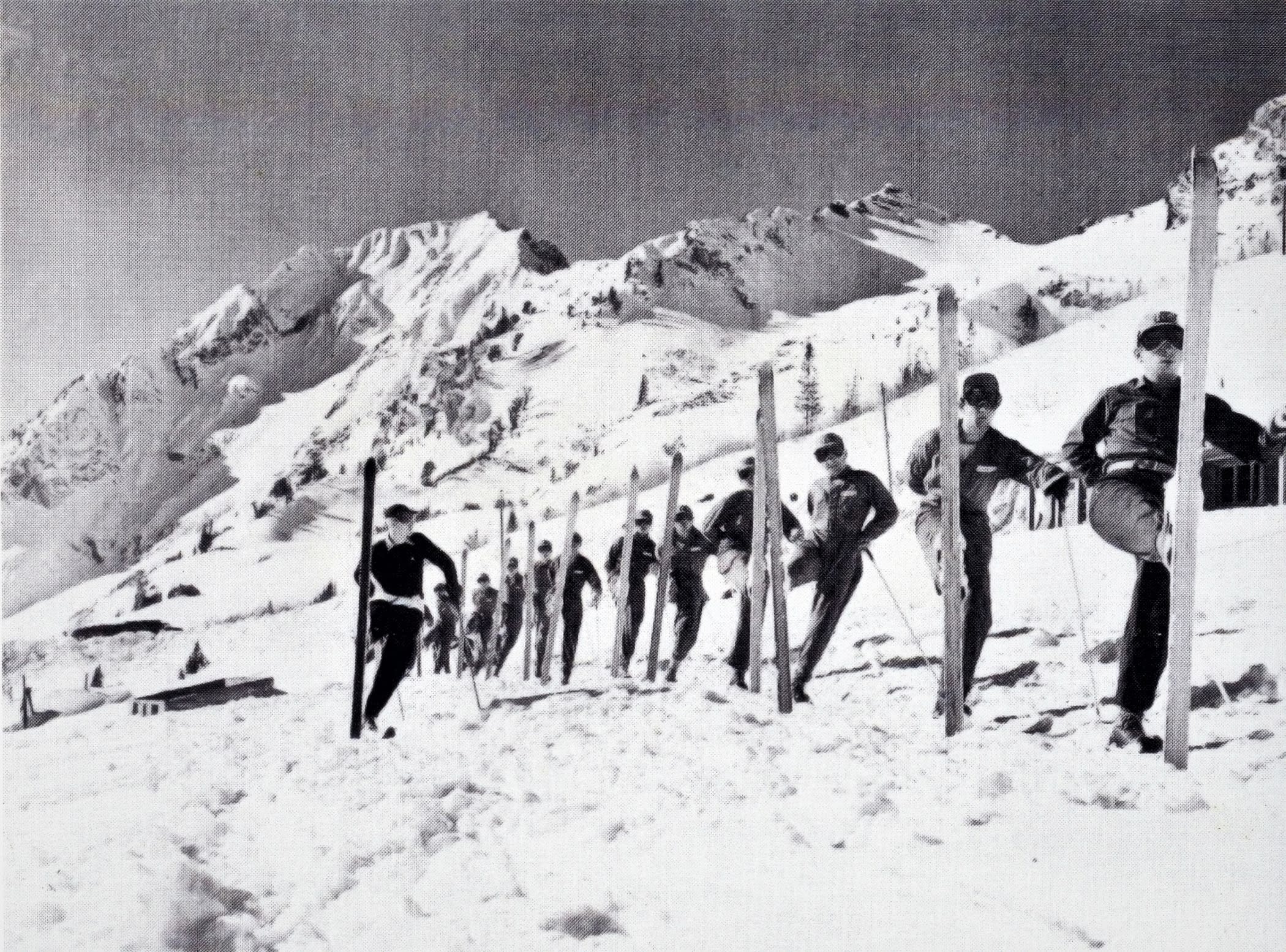 Traning for war in the Alps at Alta Ski Area in 1942