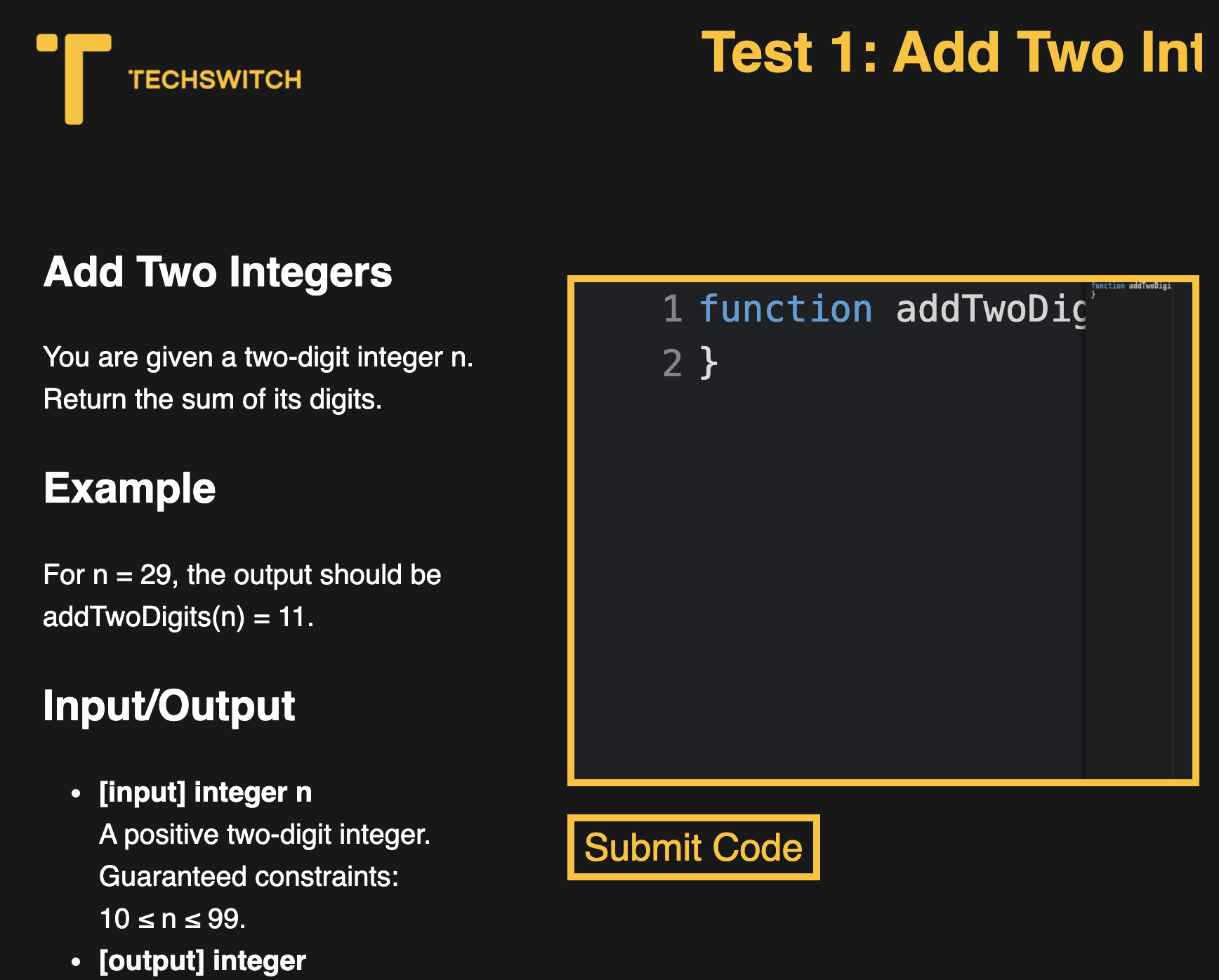 TestSwitch Candidate