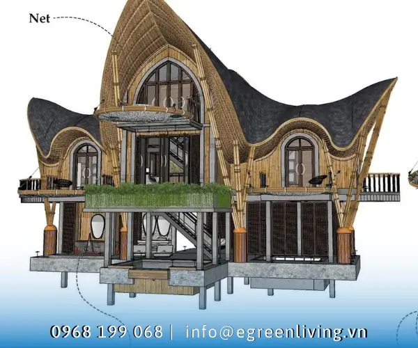 Nhà tre tầm vông Khám Phá Nghệ Thuật Xây Dựng Bền Vững