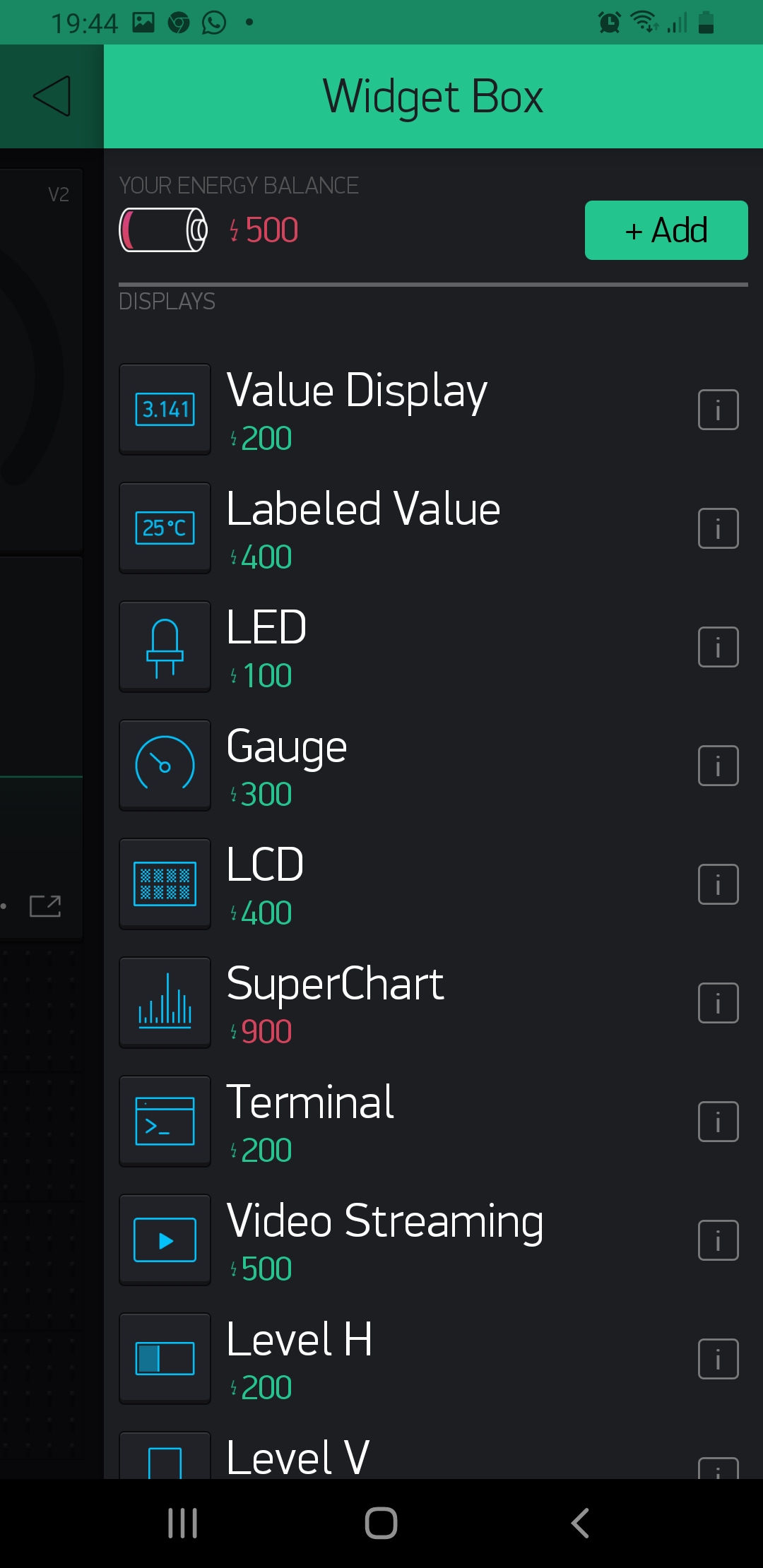 Add new widget