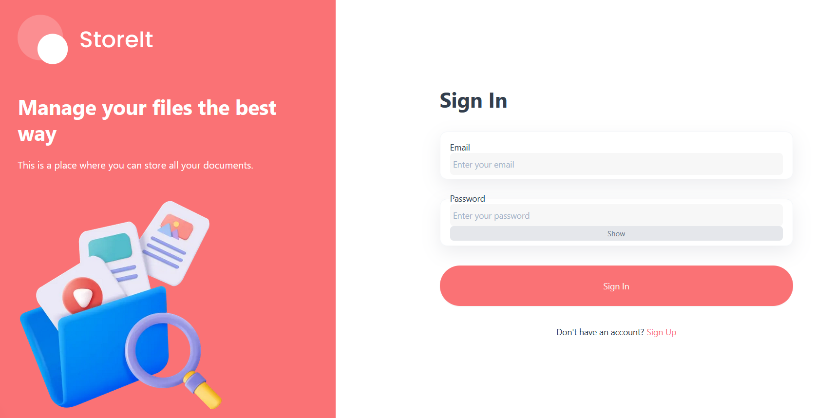 Sign-in / sign-up