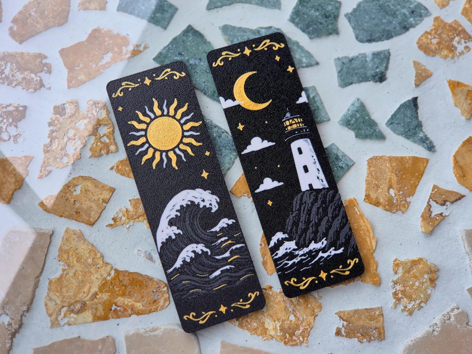 Gothic Bookmark Ocean Waves Fantasy