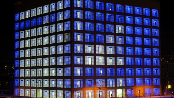 Library Milanese night scene