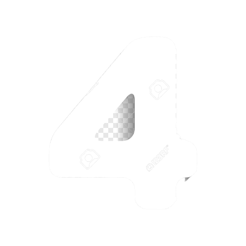 80930336 number 4 sign design template element vector white icon with soft shadow on transparent background removebg preview