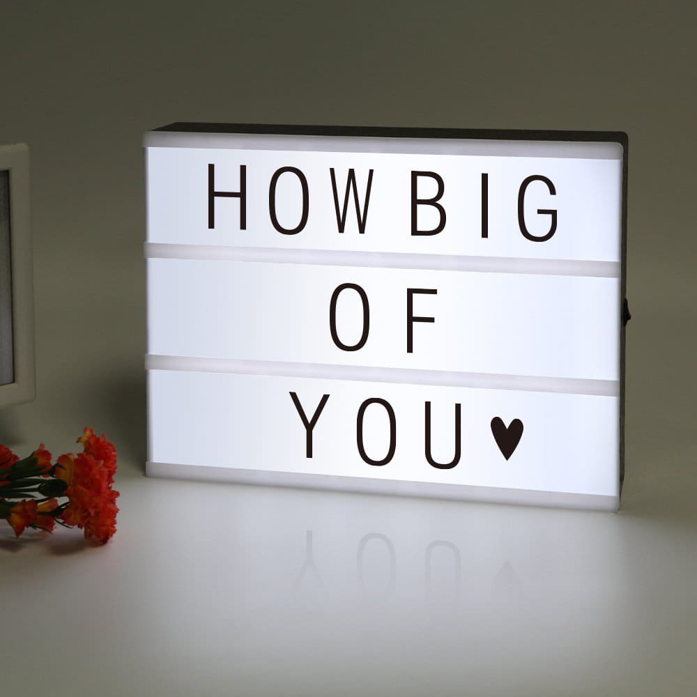 BONNYCO Lightbox mit flexiblen Buchstaben