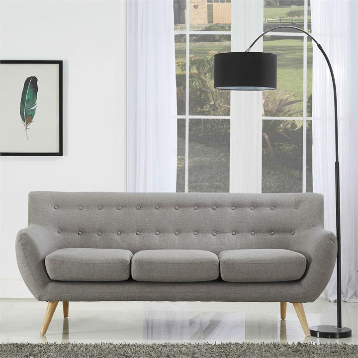 Picture of Sixties 3 Seater Sofa - Light Grey