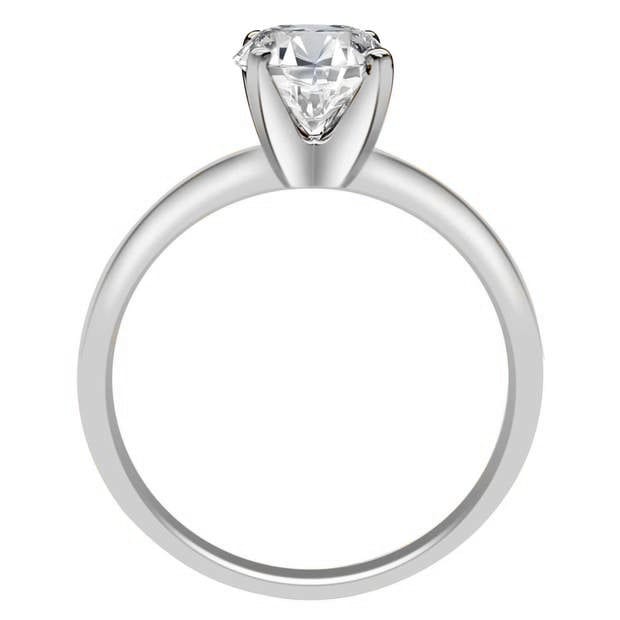 Emerald Diamond White Gold Engagement Ring - Image 2