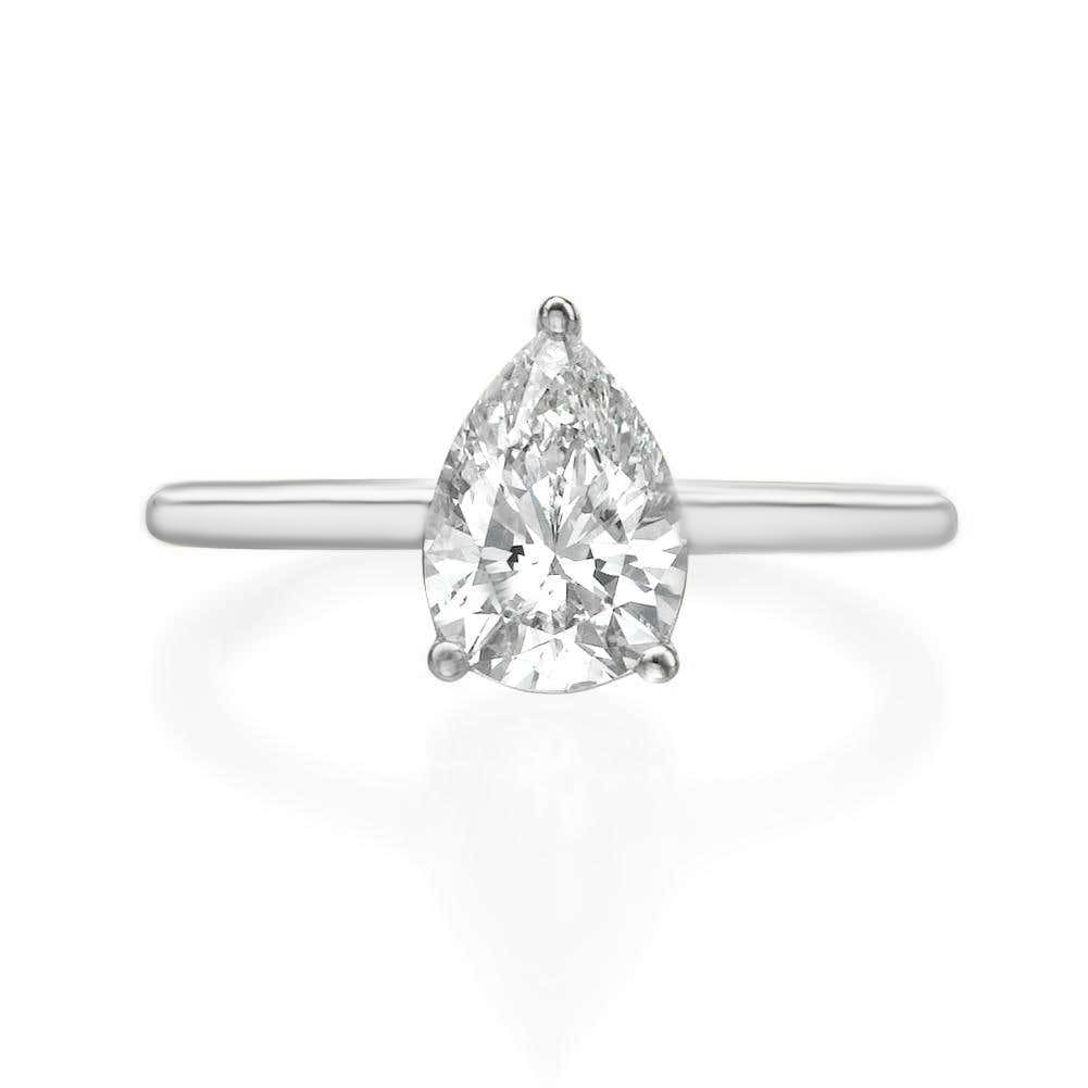 Pear Diamond White Gold Engagement Ring