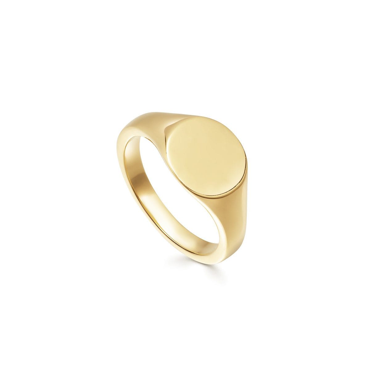 Signet Pinky Plain Ring Yellow Gold