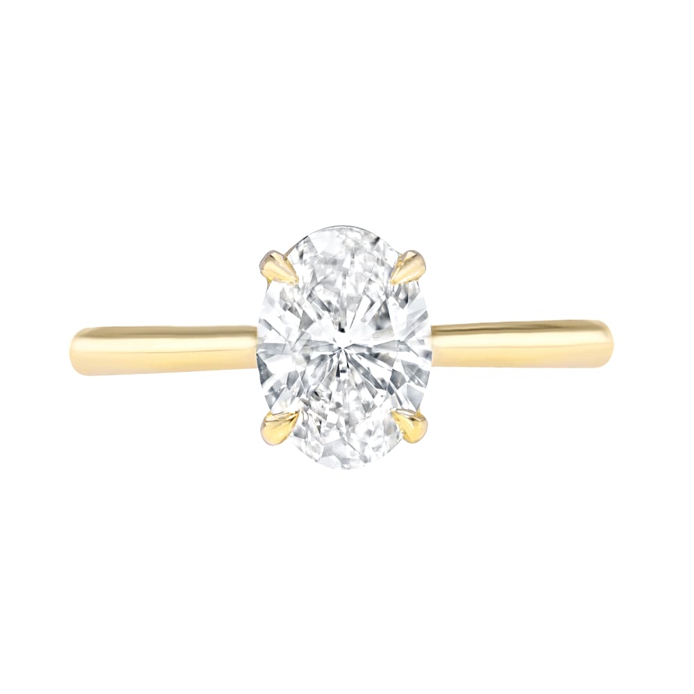 Oval Shape Diamond Solitaire Engagement Ring