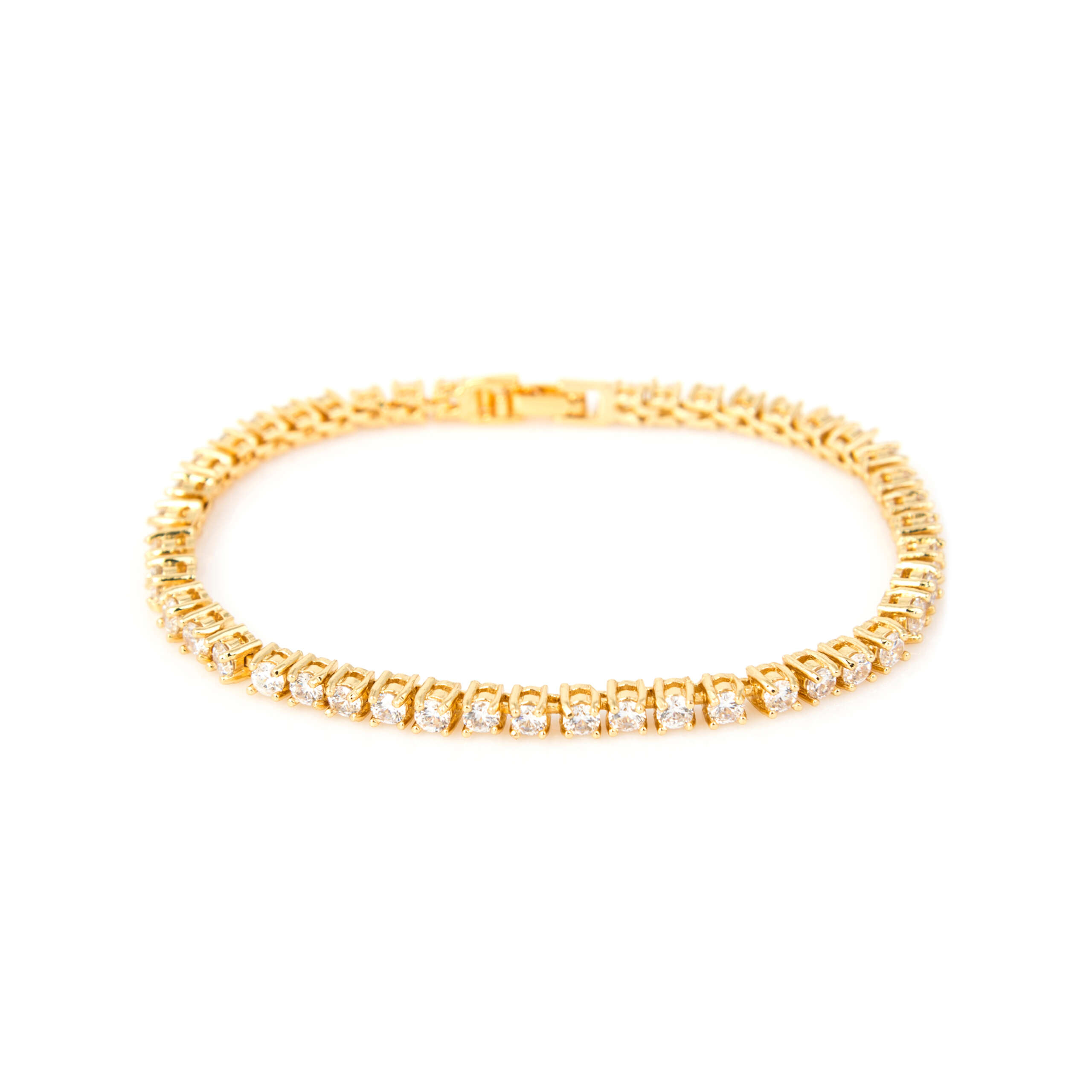 Diamond Tennis Line Gold Bracelet