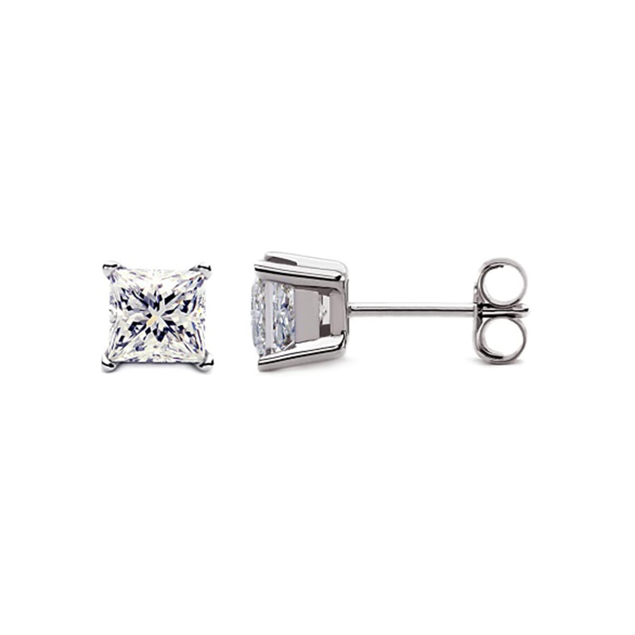 Princess Diamond Stud Earrings