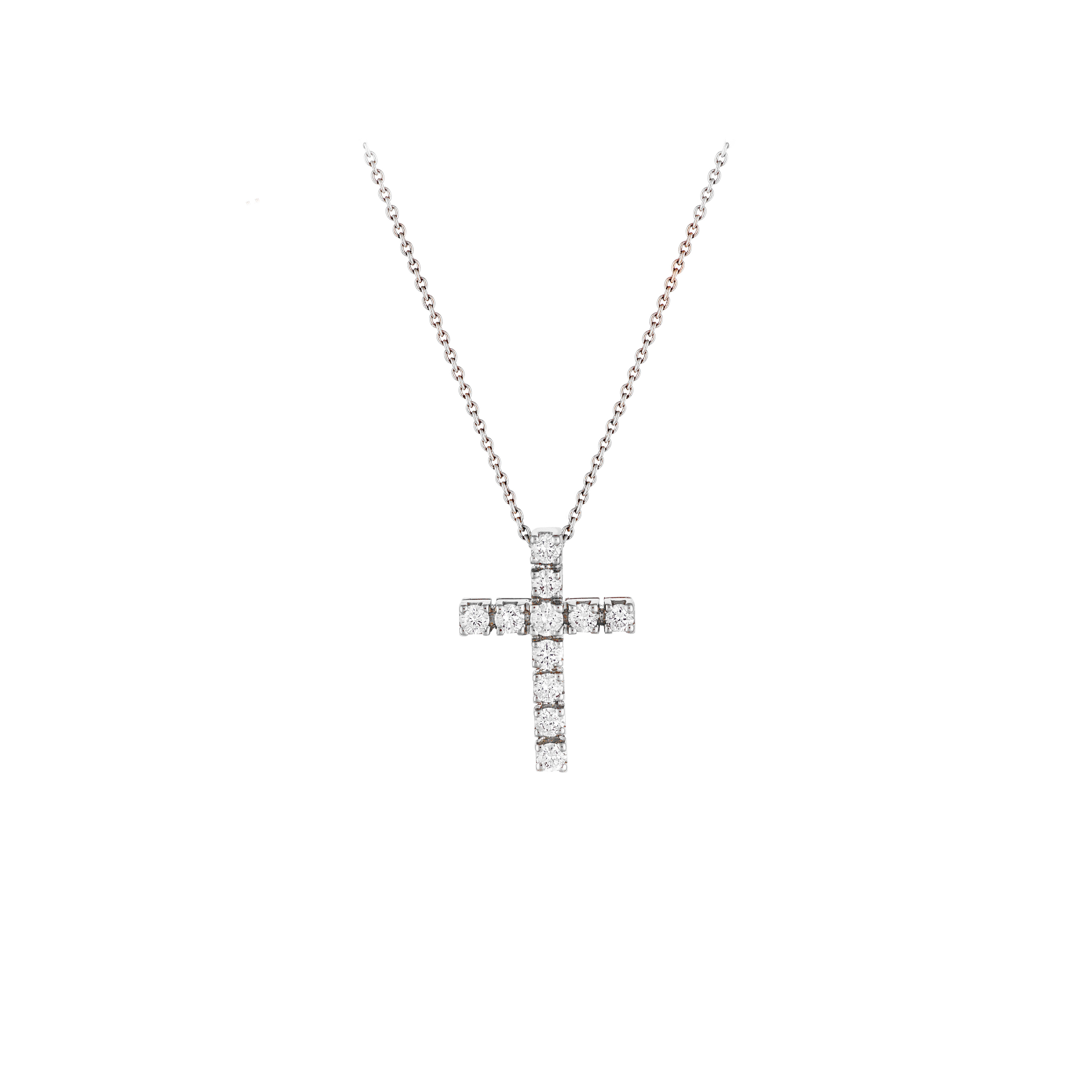 Diamond Cross White Gold