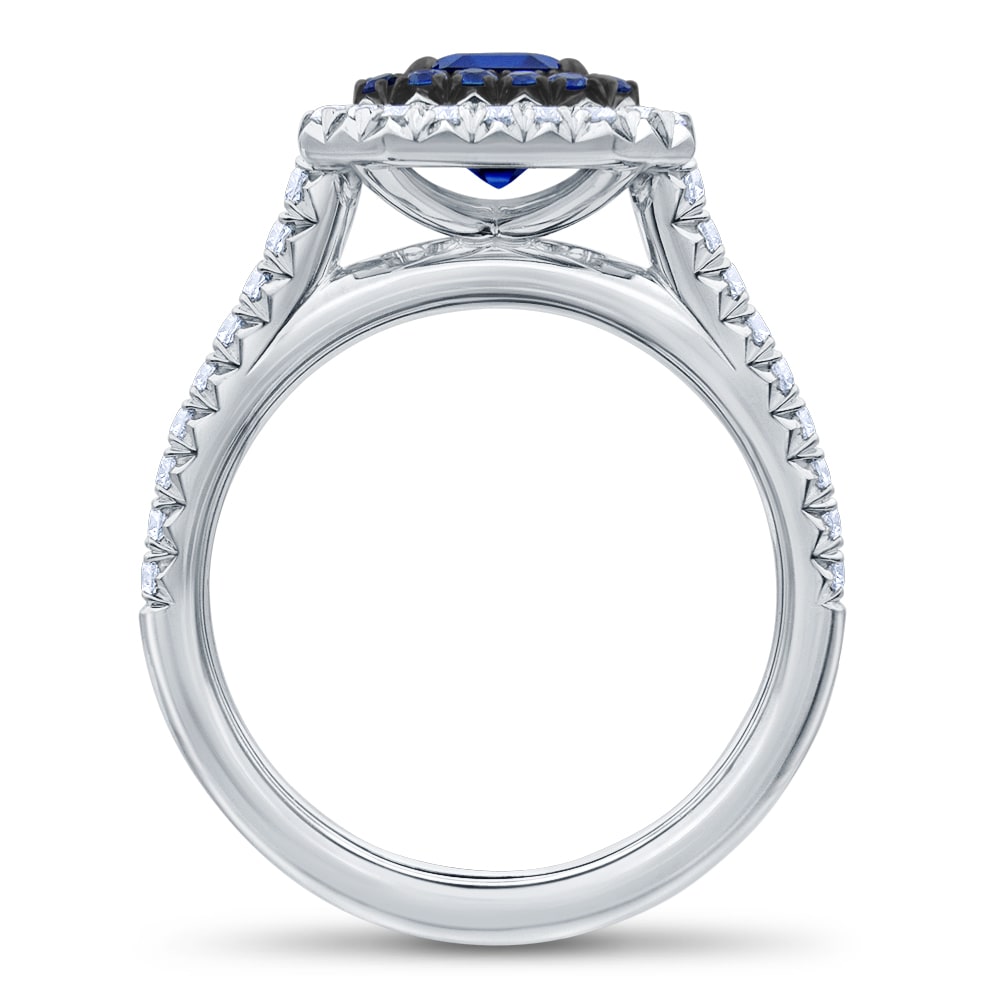 Oval Sapphire Engagement Ring - Image 2