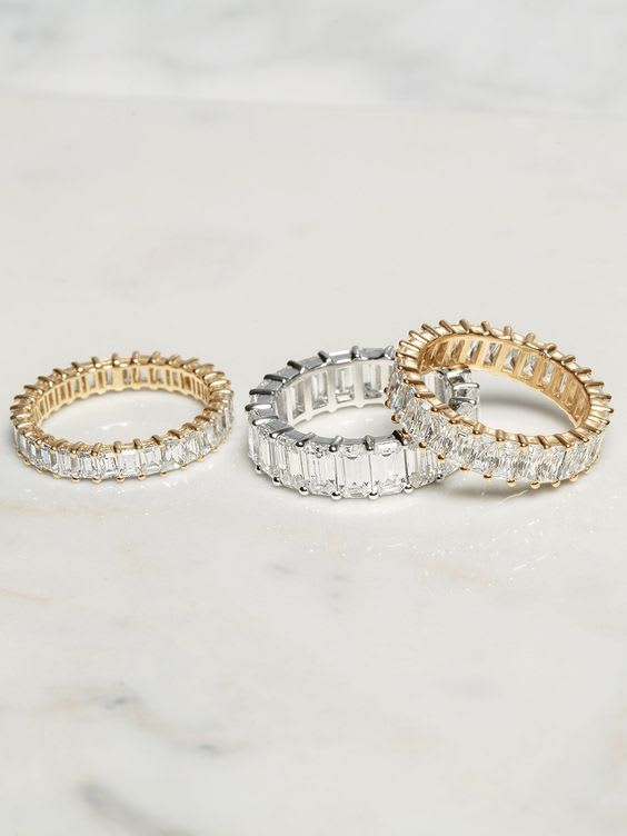 Fancy Yellow Diamond Eternity Wedding Yellow Gold Ring - Image 5