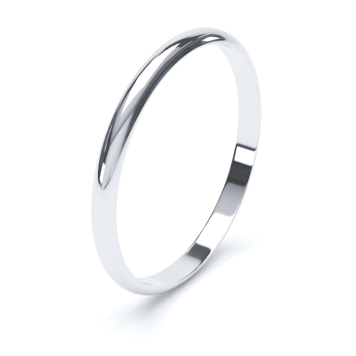 Plain Band White Gold