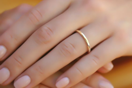 Plain Band Yellow Gold - Image 5