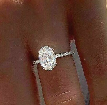 Oval Diamond Solitaire Engagement Ring - Image 5