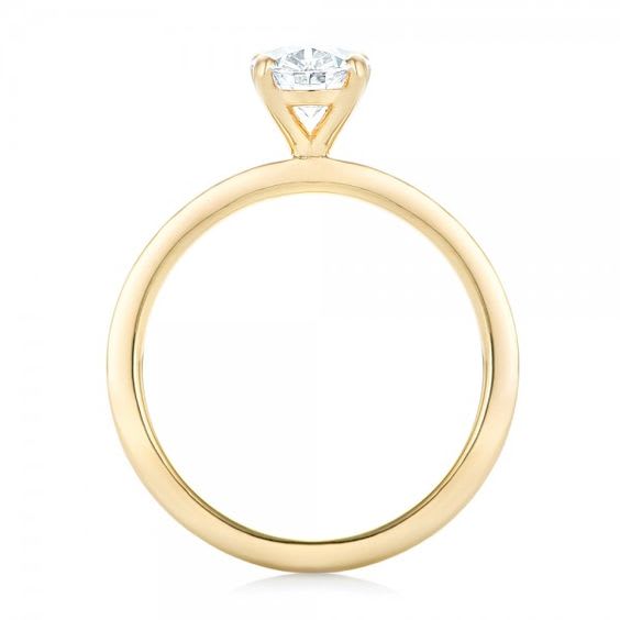Oval Diamond Solitaire Engagement Ring - Image 4