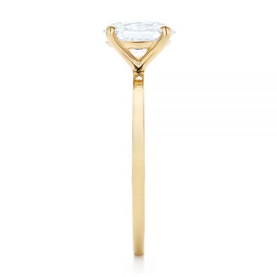 Oval Shape Diamond Solitaire Engagement Ring - Image 2