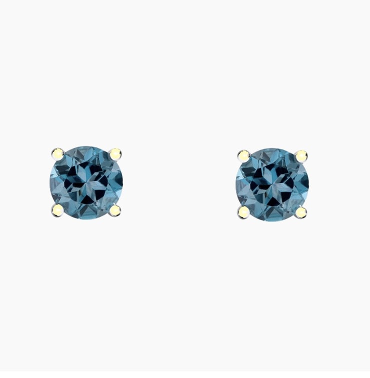 Topaz stud earrings yellow gold