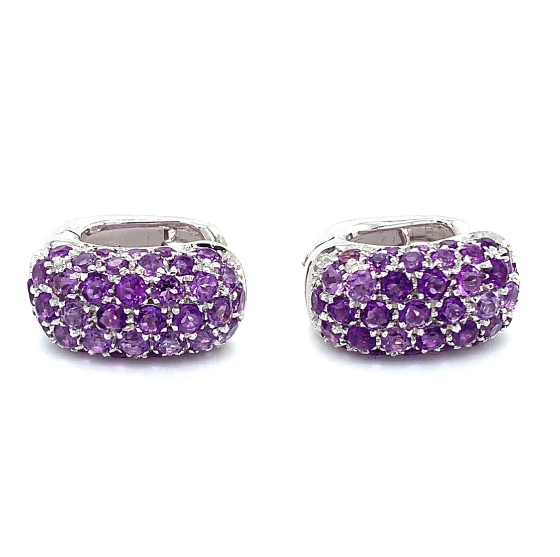 Mouawad amethyst art deco clip on earrings 18k white gold - Image 7