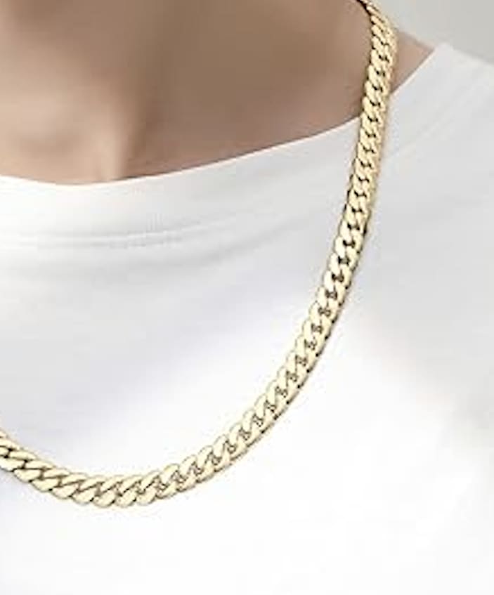 curb cuban chain necklace yellow gold