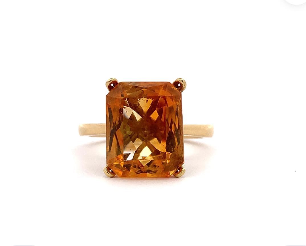 citrine cocktail ring
