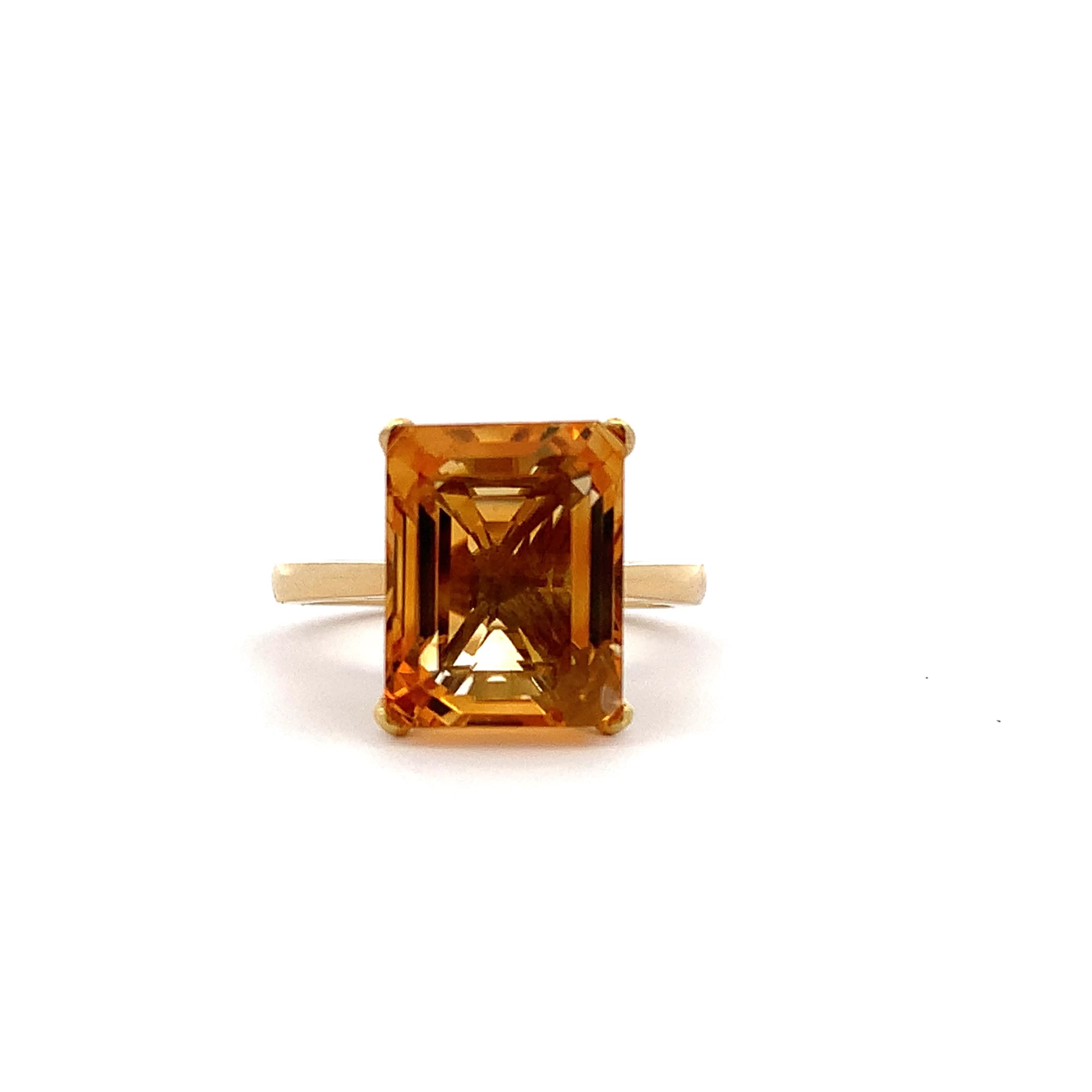 citrine emerald cocktail ring